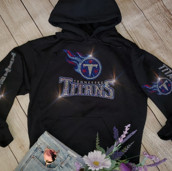 New Tennessee Titans Unisex Women's Bling Hoodie - Picture 8 of 9